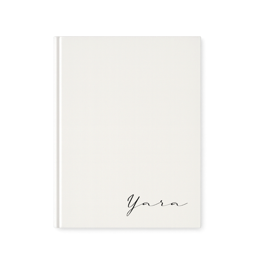 Personalisierter Terminplaner 2026 Din A5 | Minimalistischer Buchkalender mit Name | Weißes Hardcover – Manufaktur Liebevoll