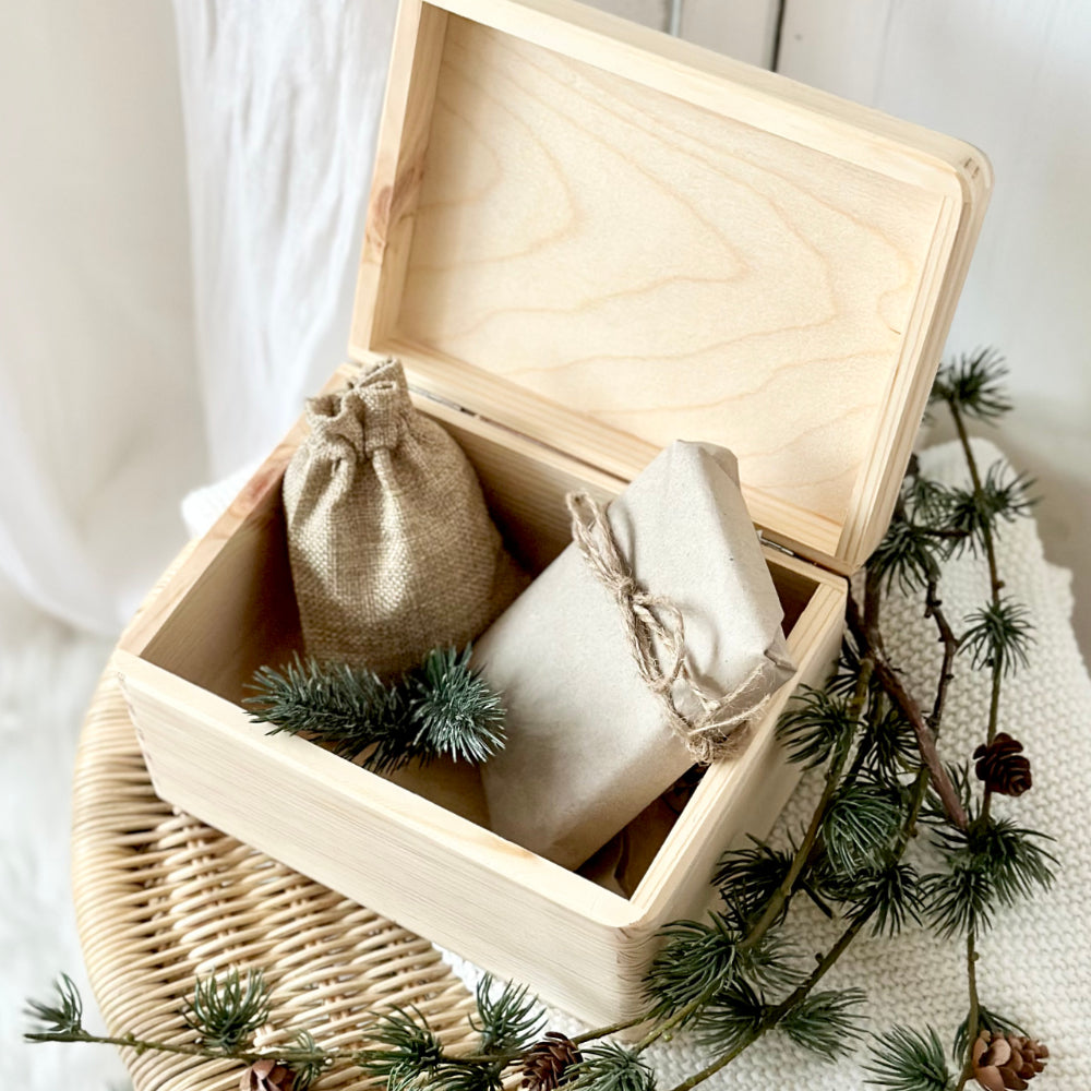 Holzbox Personalisiert Weihnachten Fuchs Geschenkbox Frohe Weihnachten Personalisierte Heiligabend für Kinder Fuchs Weihnachtsbox Holzkiste