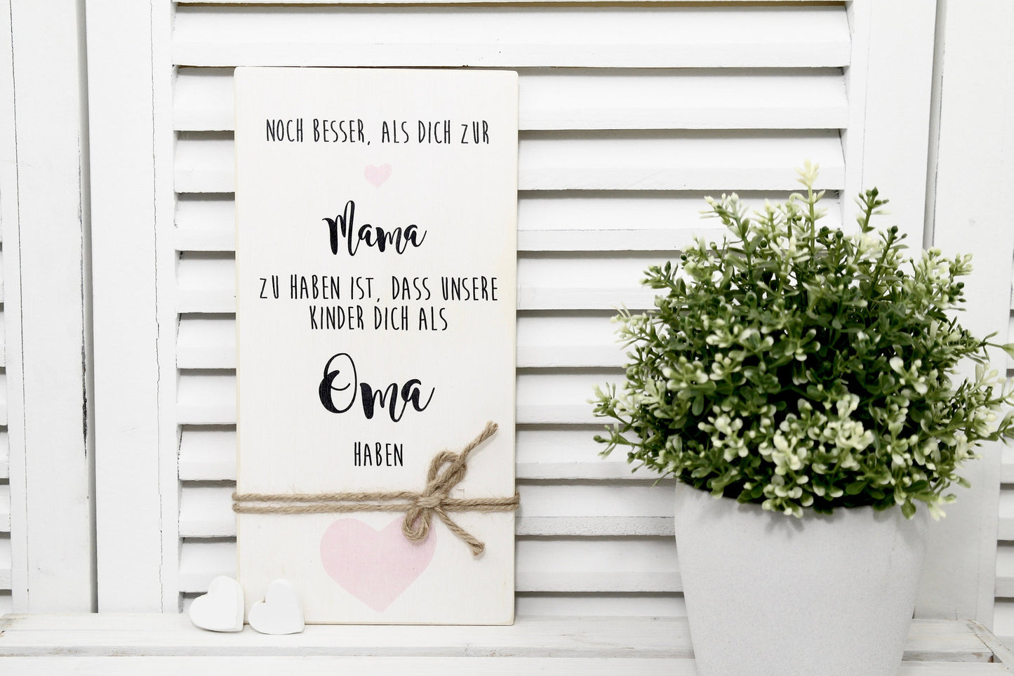 Persönliches Geschenk für die Mama und Oma aus Holz | Bild mit Spruch und Namen personalisiert | 4 Motivvarianten zur Auswahl