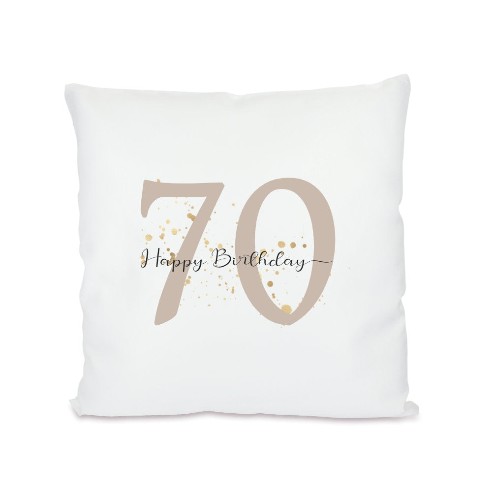 Kissen "Happy Birthday" zum Geburtstag | Originelles Geburtstagsgeschenk | Motivvarianten mit den Zahlen: 18, 20, 30, 40, 50, 60 und 70