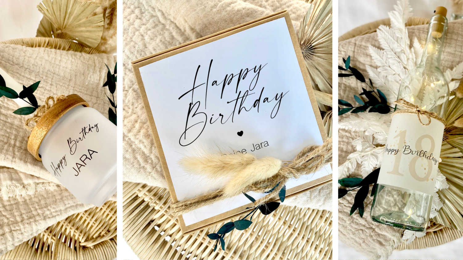 Personalisierte Geschenke zum Geburtstag. Persönliche Geburtstagsgeschenke.