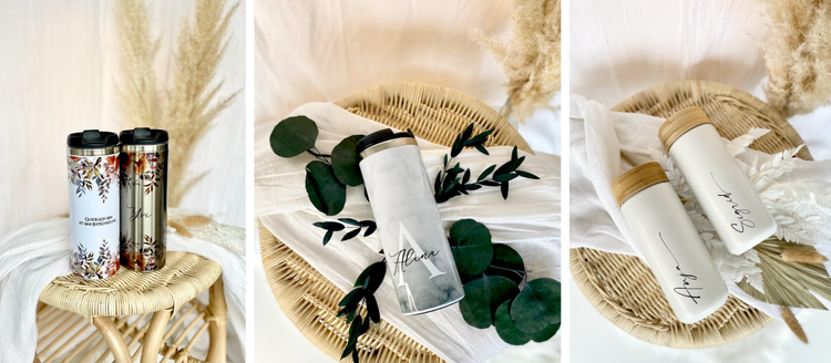 Personalisierte Trinkflaschen und Thermobecher 