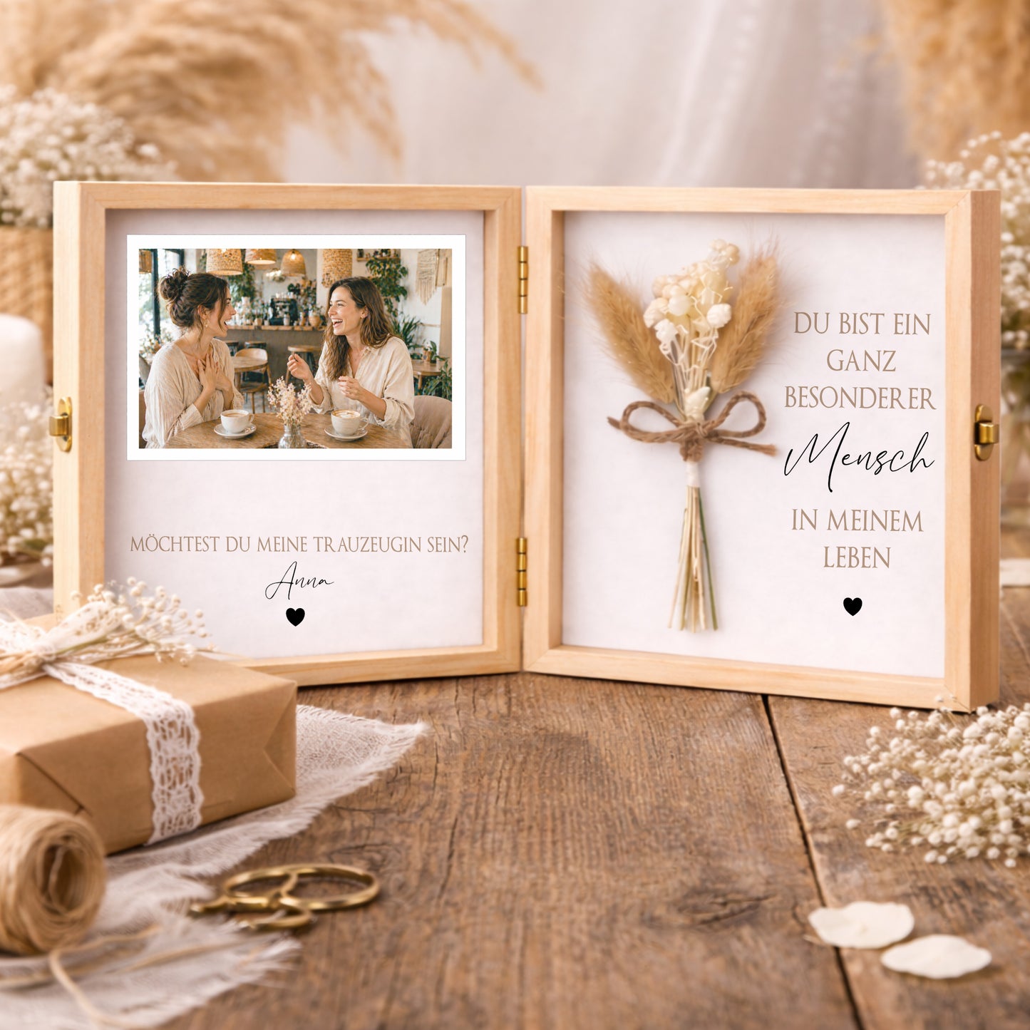 Trauzeugin Trauzeuge fragen Geschenk | Hochzeit Geschenk personalisiert | Willst du meine Trauzeugin / mein Trauzeuge sein I Foto Holzbox