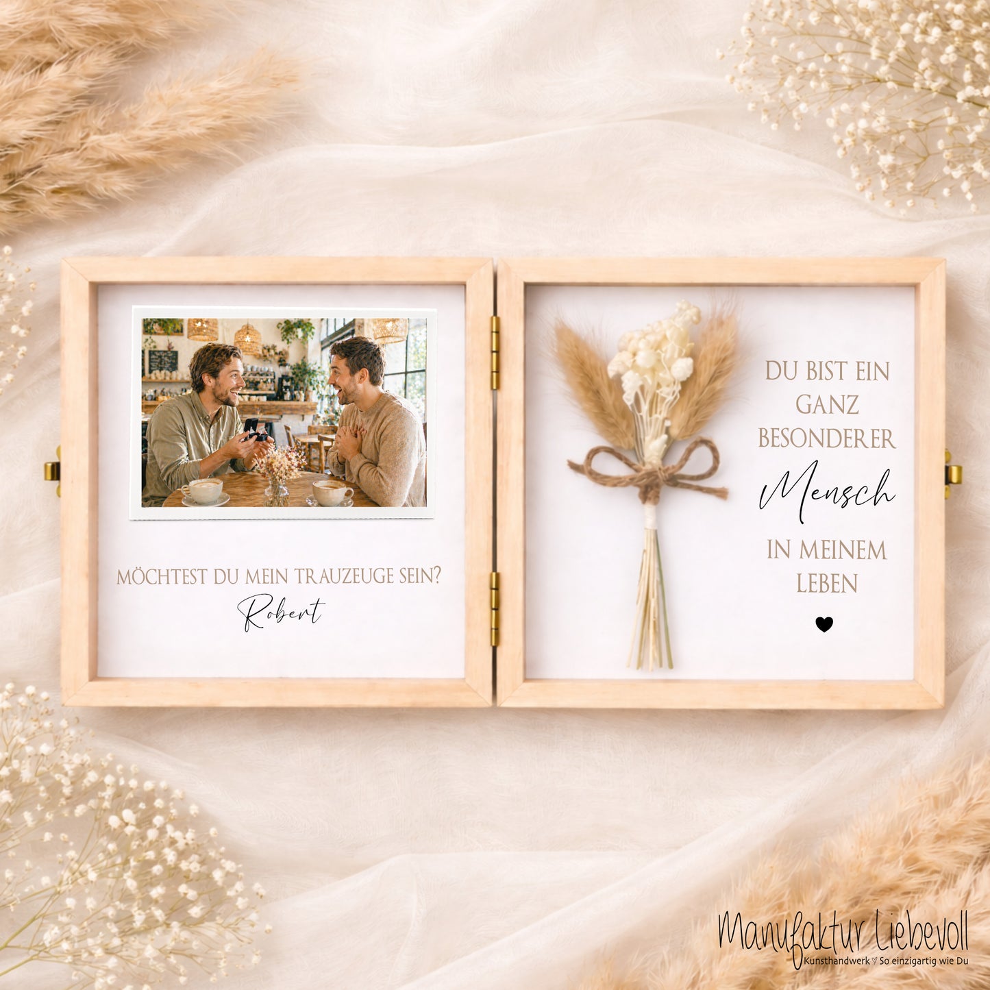 Trauzeugin Trauzeuge fragen Geschenk | Hochzeit Geschenk personalisiert | Willst du meine Trauzeugin / mein Trauzeuge sein I Foto Holzbox