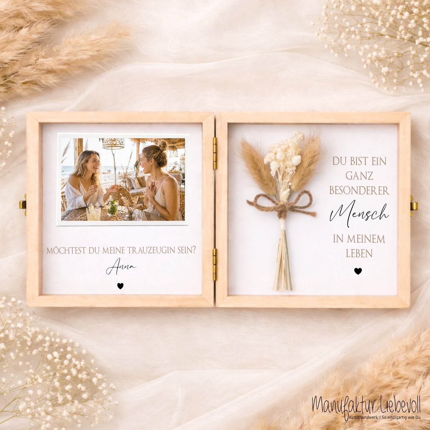 Trauzeugin Trauzeuge fragen Geschenk | Hochzeit Geschenk personalisiert | Willst du meine Trauzeugin / mein Trauzeuge sein I Foto Holzbox