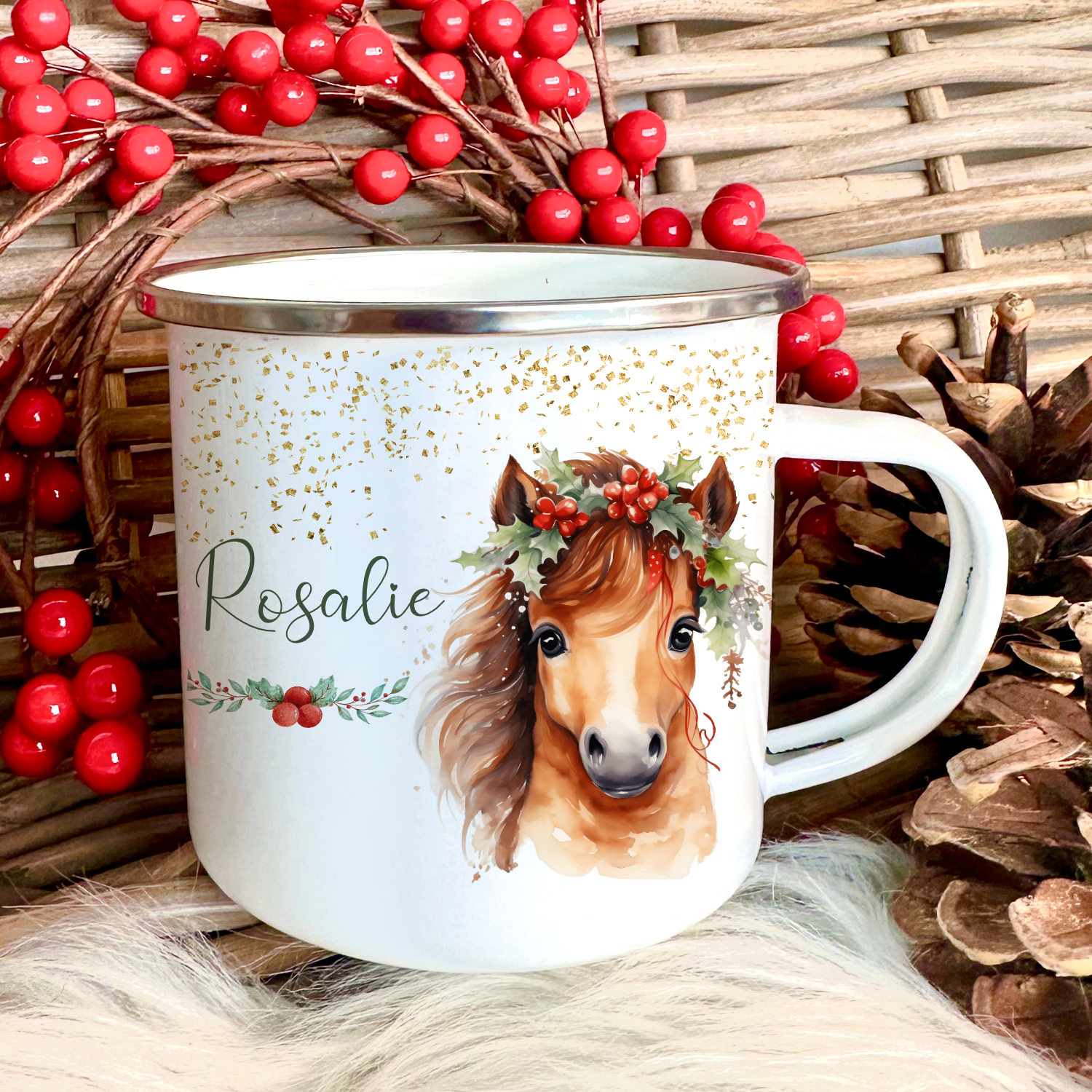 Tasse mit Namen Mädchen als Nikolaus Weihnachtsgeschenk