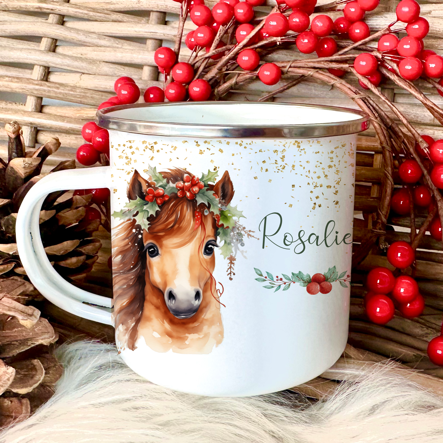 Tasse mit Namen Mädchen als Nikolaus Weihnachtsgeschenk