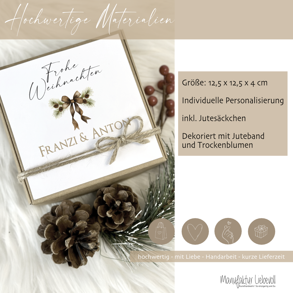 Weihnachtsgeschenk mit Namen Geschenkschachtel