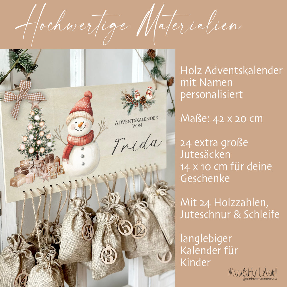 Adventskalender Frida Schneemann