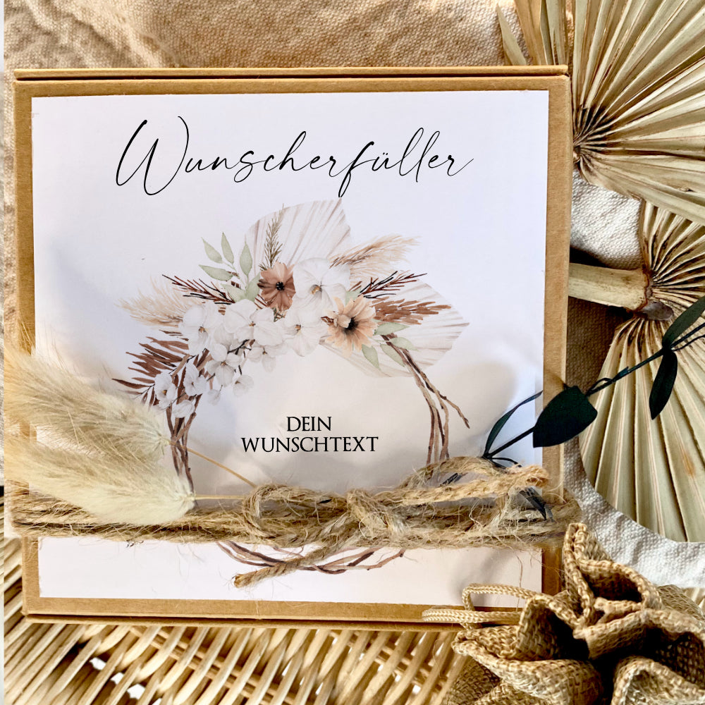 Wunscherfüller mit Wunschtext - Geldgeschenk Geschenkbox Geschenkverpackung Personalisiert | Geburtstag, Hochzeit, Jugendweihe, Konfirmation, Kommunion