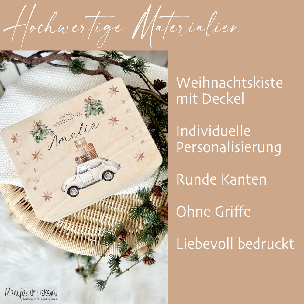 Weihnachten Personalisiert Holzbox Geschenk Frohe Weihnachten Holzkiste Personalisierte Heiligabend Box Weihnachtsbox Geschenkverpackung