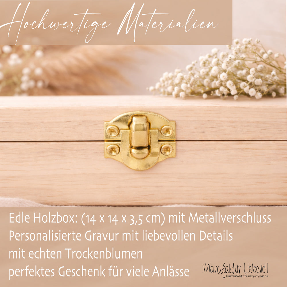 Geschenk Patentante Patenonkel personalisiert | Taufe Geschenk Patentante Patenonkel | Fotogeschenk Holzbox mit Namen Nichte Neffe Geschenk