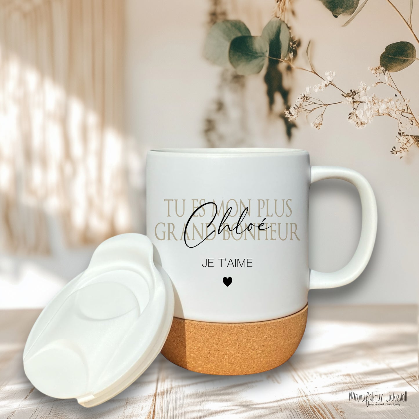 Geschenk Tasse Namen französisch, Kaffeetasse Tee Tasse Geburtstag, Je t'aime Geschenk Freundin Mama Geburtstagsgeschenk Valentinstag Frau