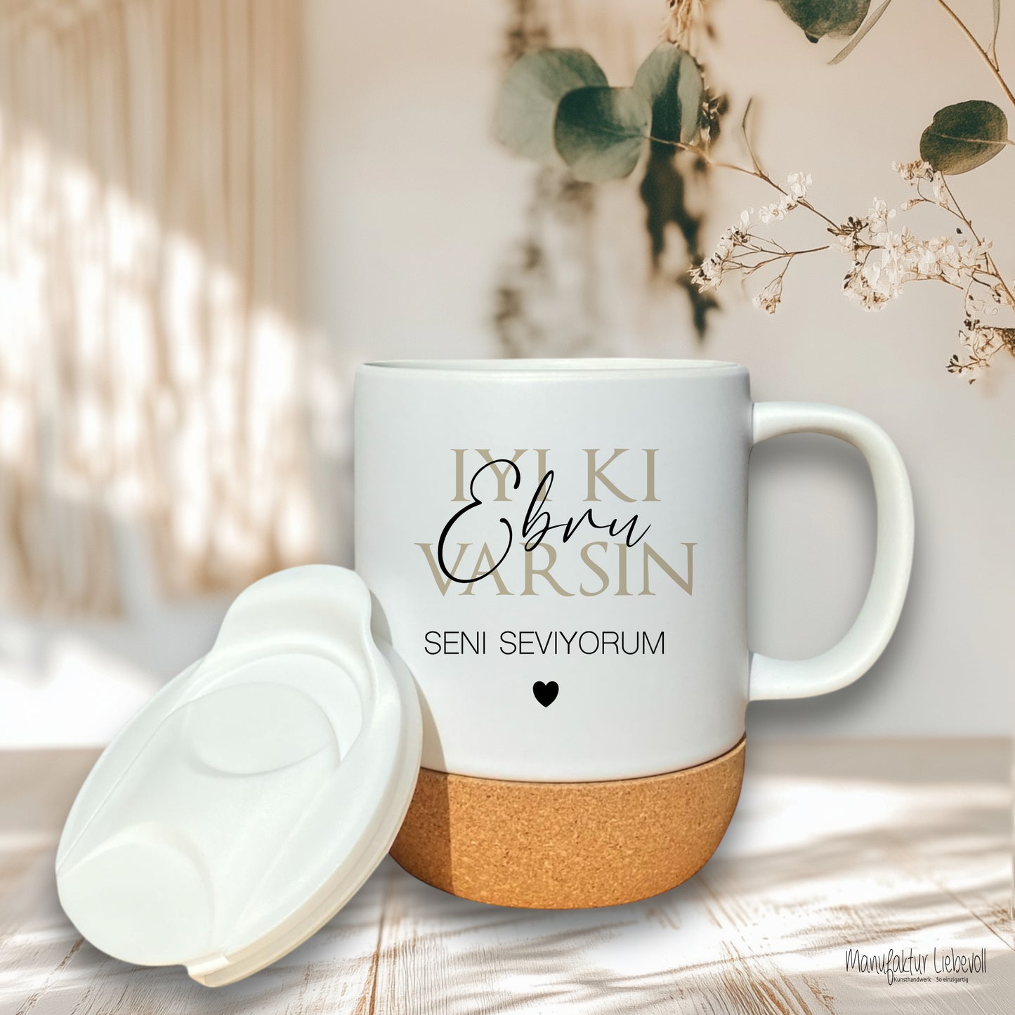 Tasse mit Namen Spruch auf türkisch I Kaffeetasse türkischer Tee Tasse Geschenk Bayram I Ramadan Geschenk Mama Freundin Geburtstagsgeschenk