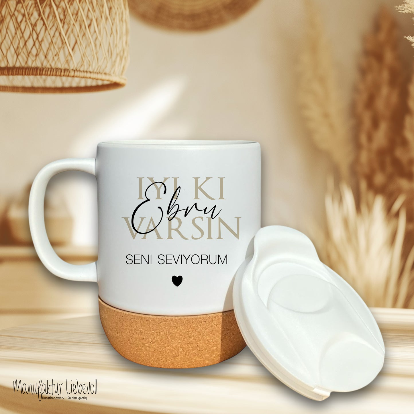 Tasse mit Namen Spruch auf türkisch I Kaffeetasse türkischer Tee Tasse Geschenk Bayram I Ramadan Geschenk Mama Freundin Geburtstagsgeschenk