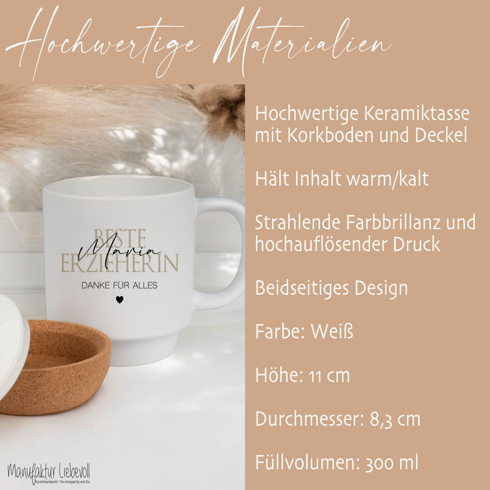 Tasse Erzieherin Name Abschiedsgeschenk Erzieher Geschenk Abschied Kita Kindergarten Erzieherin Dankeschön Abschied Geschenk Kita