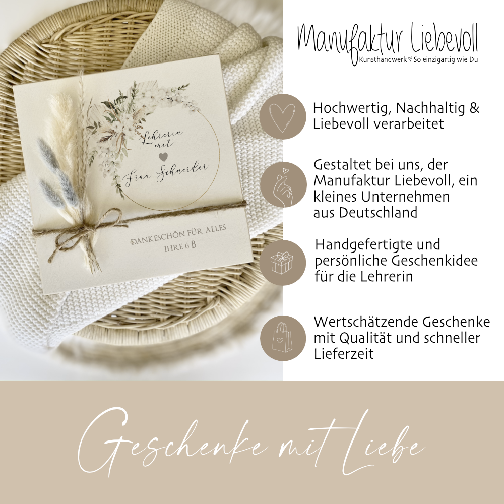 Geschenkidee für Erzieherin mit Namen persoanlisiert