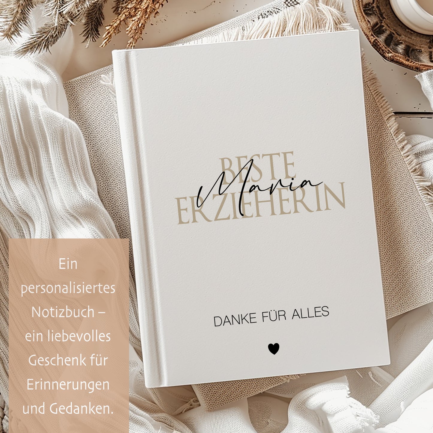 Notizbuch mit Namen Erzieherin Abschiedsgeschenk Erzieher Geschenk Dankeschön