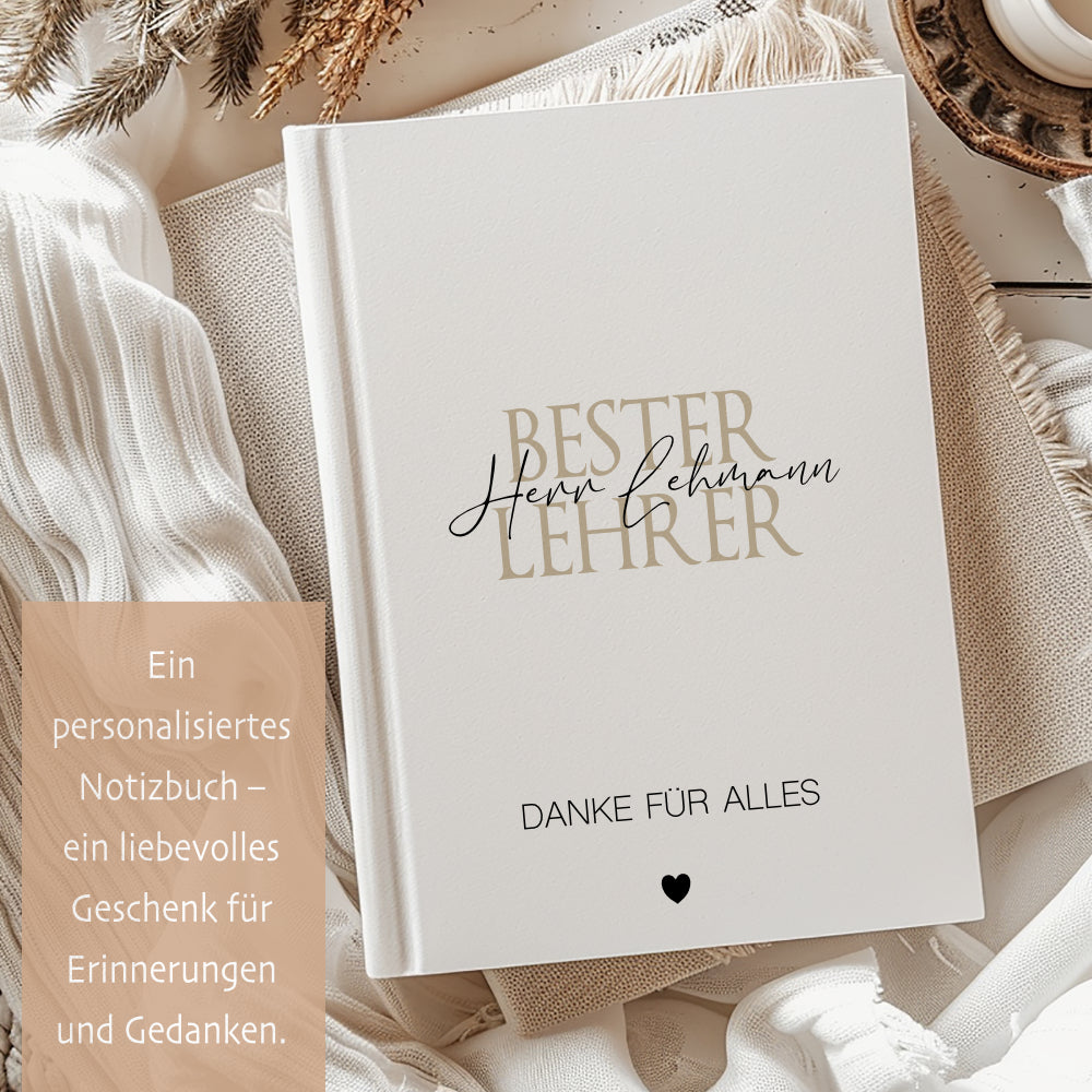 Notizbuch mit Namen Lehrerin Abschiedsgeschenk Lehrer Geschenk Dankeschön
