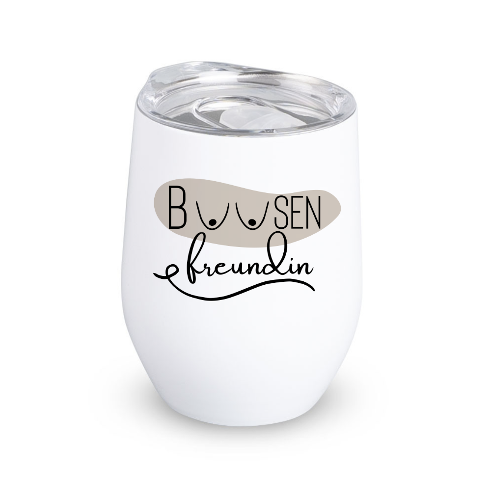 Weinbecher Busenfreundin aus Edelstahl für die Beste Freundin, 3 Motive zur Auswahl