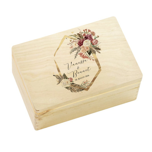 Erinnerungskiste Hochzeitsgeschenk Personalisiert Geldgeschenk Holzkiste Hochzeit