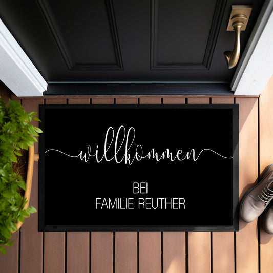 Personalisierte Fußmatte mit Namen Fussmatte Personalisiert Fußmatte Willkommen Geschenk Familie Hochzeit Umzug Einzug