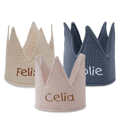 Personalisierte Geburtstagskrone für Kinder in drei Farben erhältlich