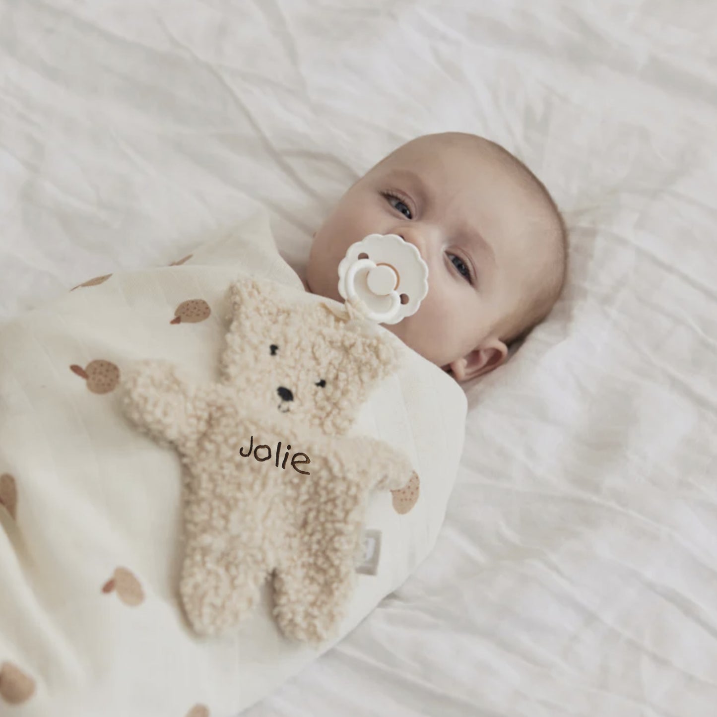 Schmusetuch Teddy Schmusetier Baby Kuscheltuch Teddy Babygeschenk Geburt Baby personalisiert Schnuffeltuch