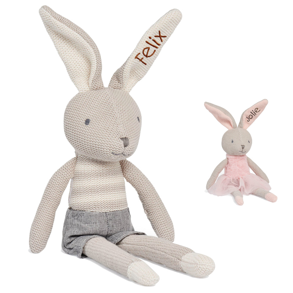 Personalisierte Stoffhasen für Babys, Kleinkinder, Kinder