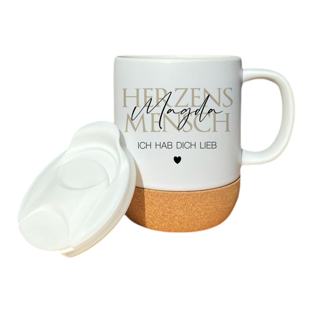 Herzensmensch Tasse Personalisiert Tasse mit Namen Kaffeetasse Herzensmensch Geschenk Beste Freundin Kaffeebecher Tasse