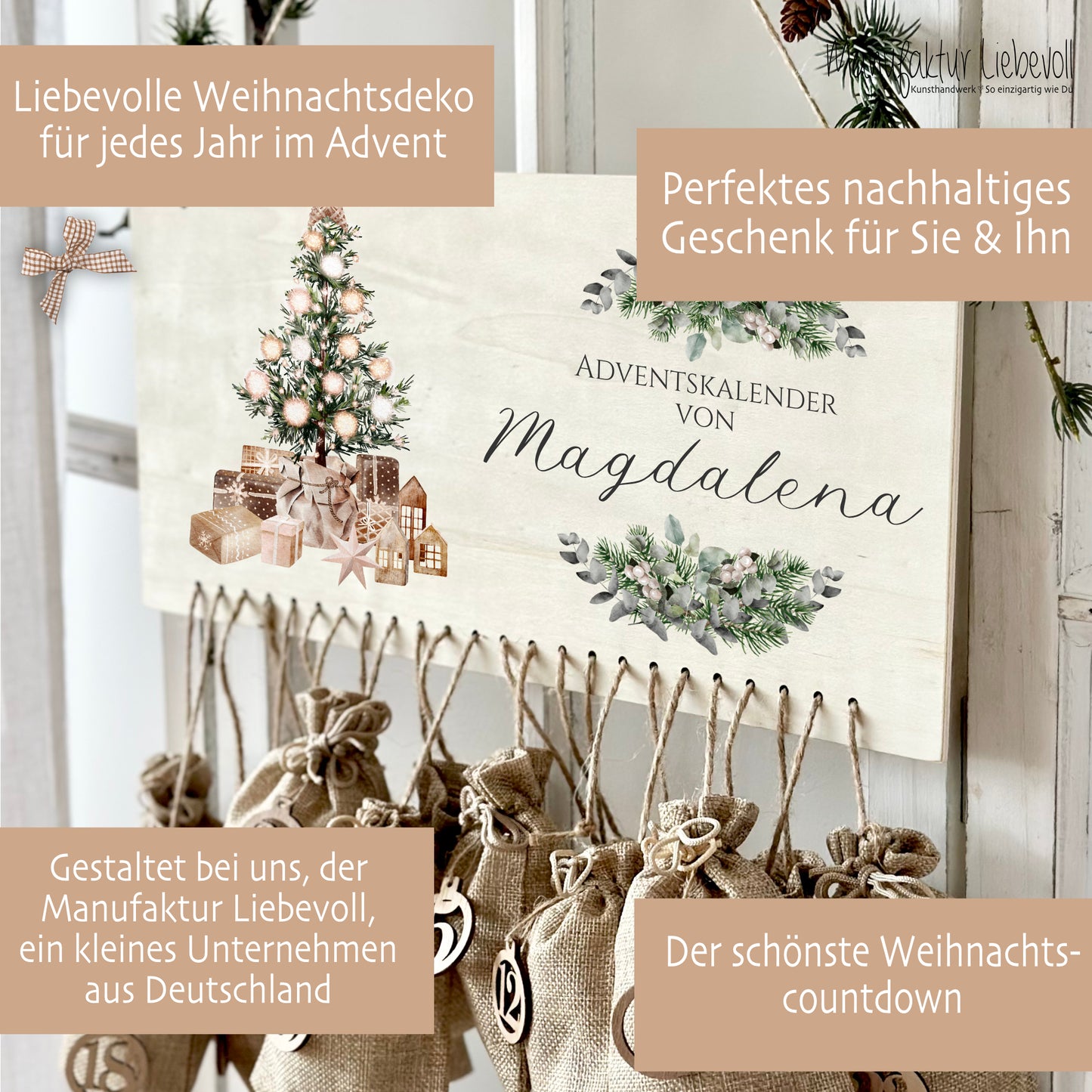 Adventskalender Schild Magdalena