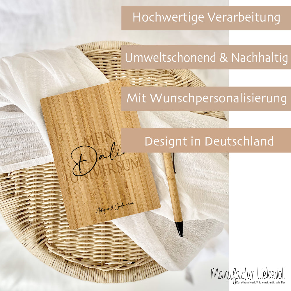 Notizbuch "Universum" Tagebuch mit Namen A5 Journal Mädchen Frauen Männer Geschenk Schreibheft Journal Notizen Gedanken