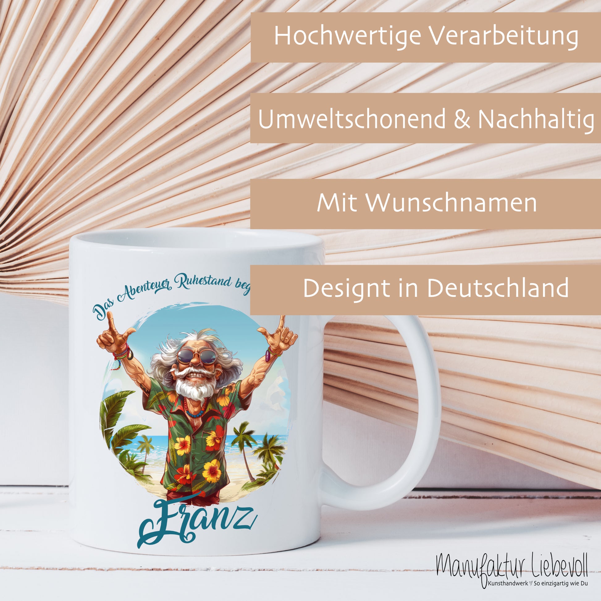 Geschenk Tasse Rente Ruhestand Mann