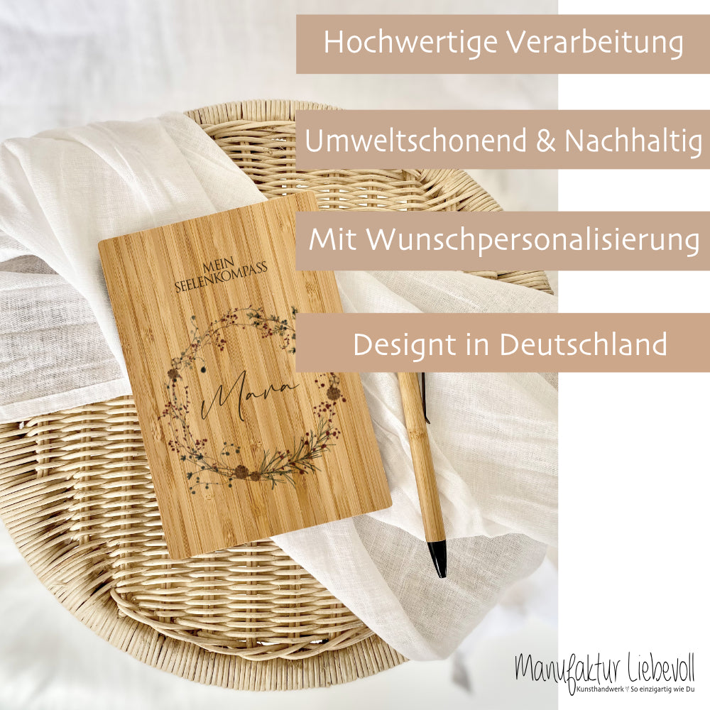 Tagebuch personalisiert Notizbuch mit Namen A5 Journal Mädchen Frauen Männer Teenager Geschenk Schreibheft Journal Notizheft Kugelschreiber