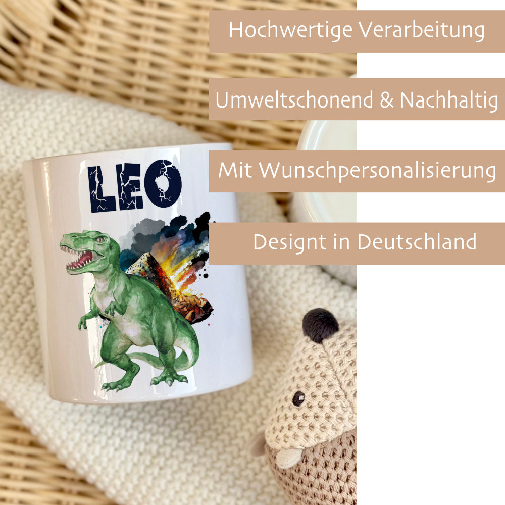 Dinosaurier Spardose mit Namen für Jungen als Geschenk