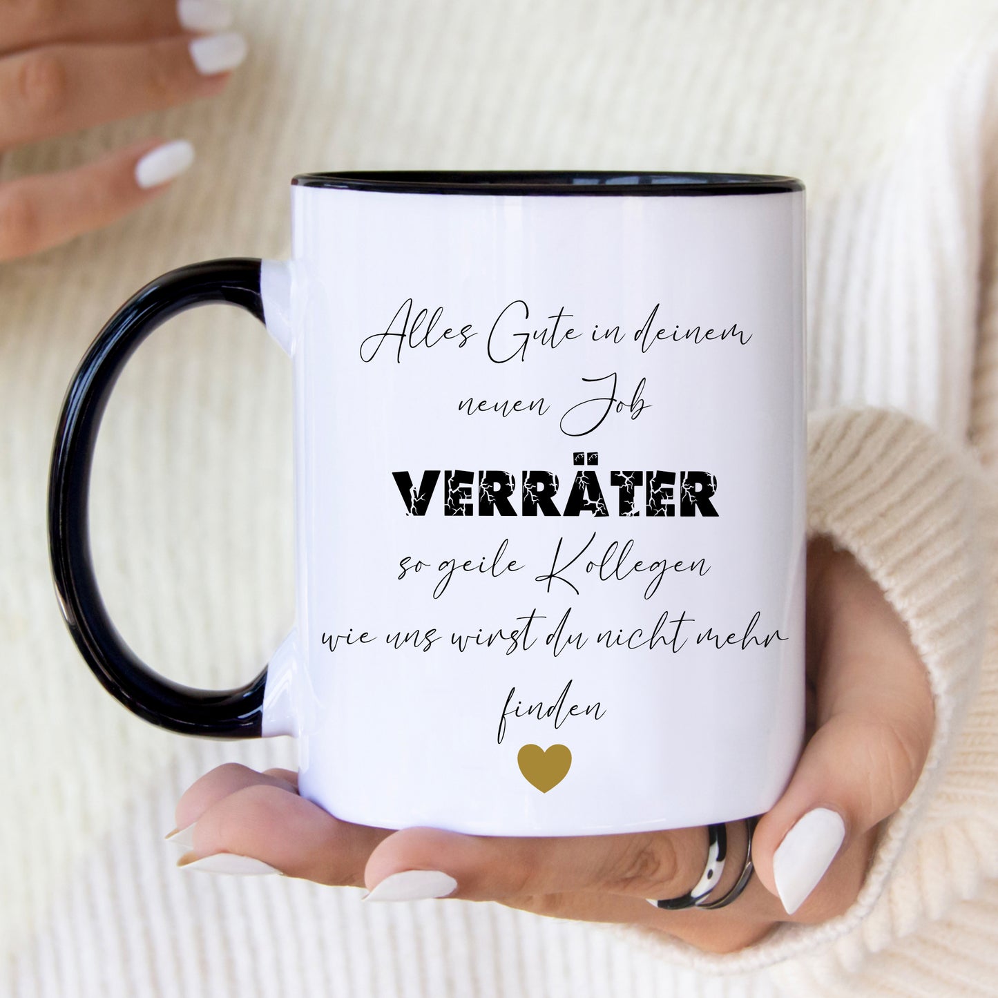 Tasse mit Namen als Geschenk zum Abschied für Kollegen