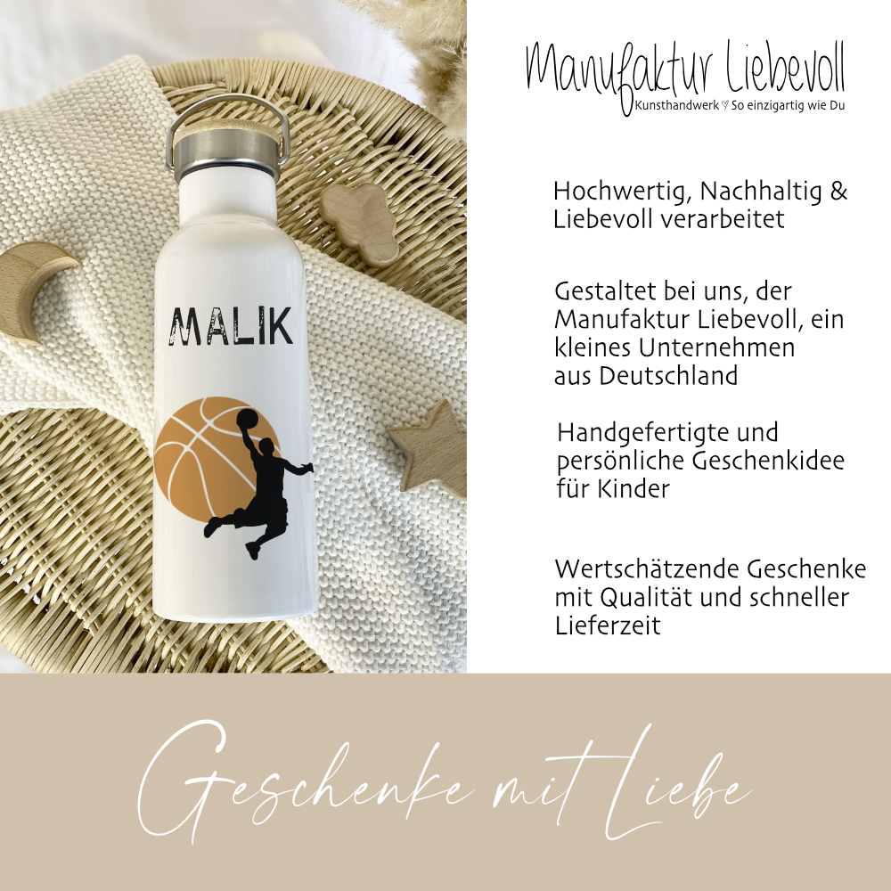 Basketball Trinkflasche für Jungen als Geschenkidee