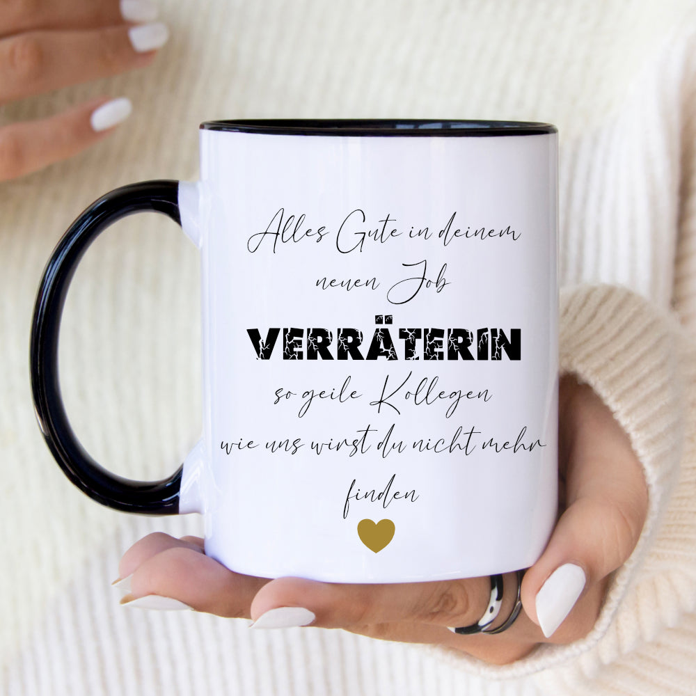 Tasse mit Namen als Geschenk zum Abschied für Kollegen