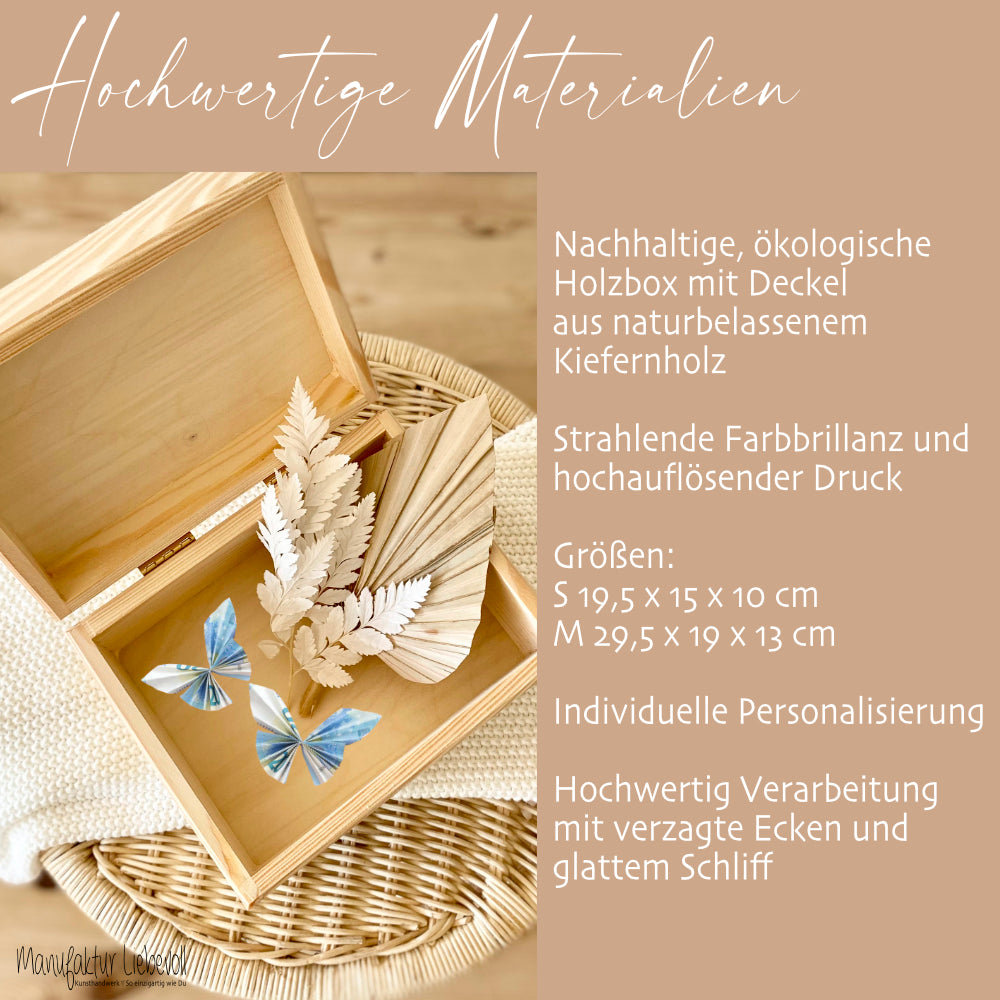 Erinnerungskiste Hochzeitsgeschenk Personalisiert Erinnerungsbox Holzkiste Geldgeschenk Hochzeit Geschenk 