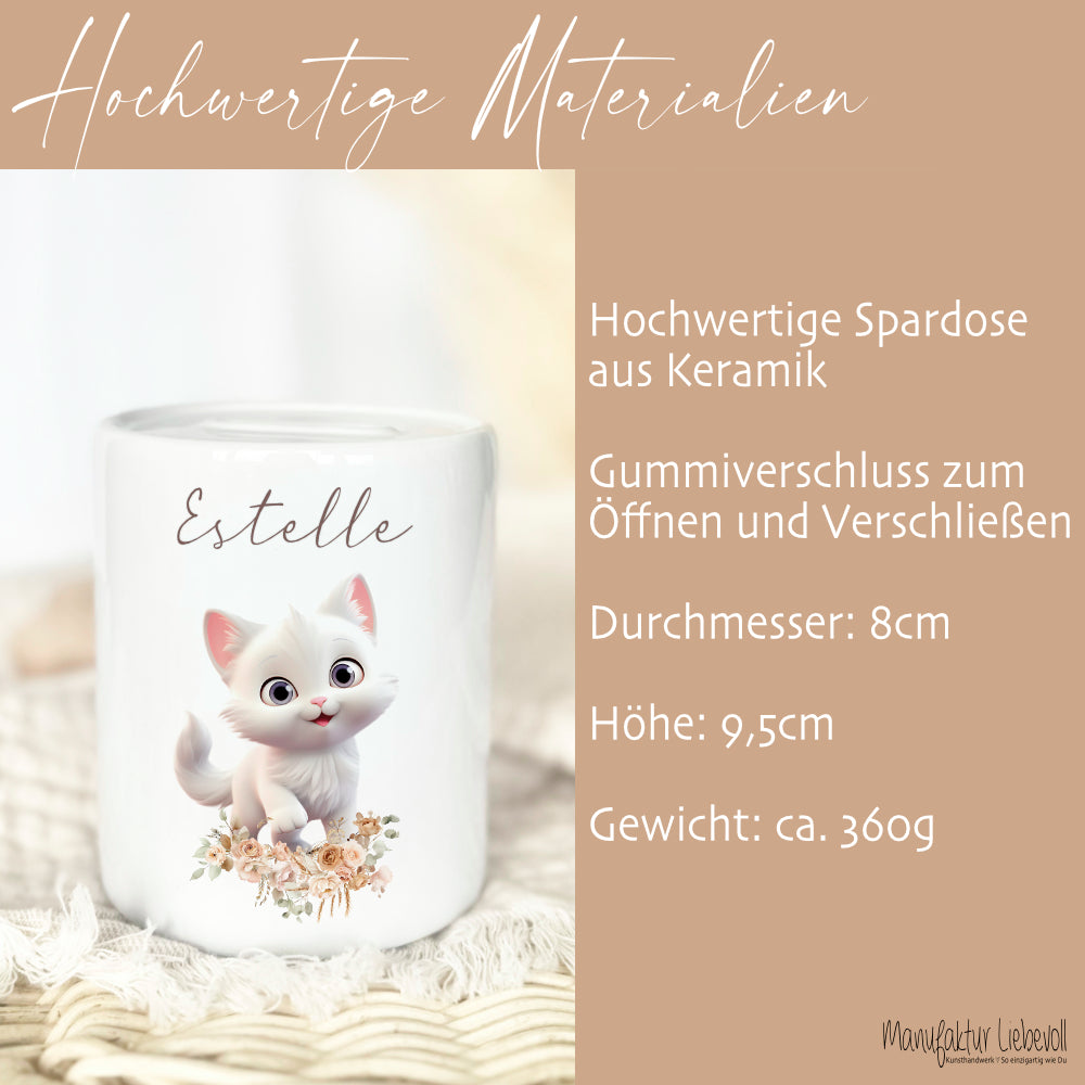 Spardose Personalisiert Spardose Kind Spardose Katze Personalisierte Spardose Baby Geschenk Spardose Kinder