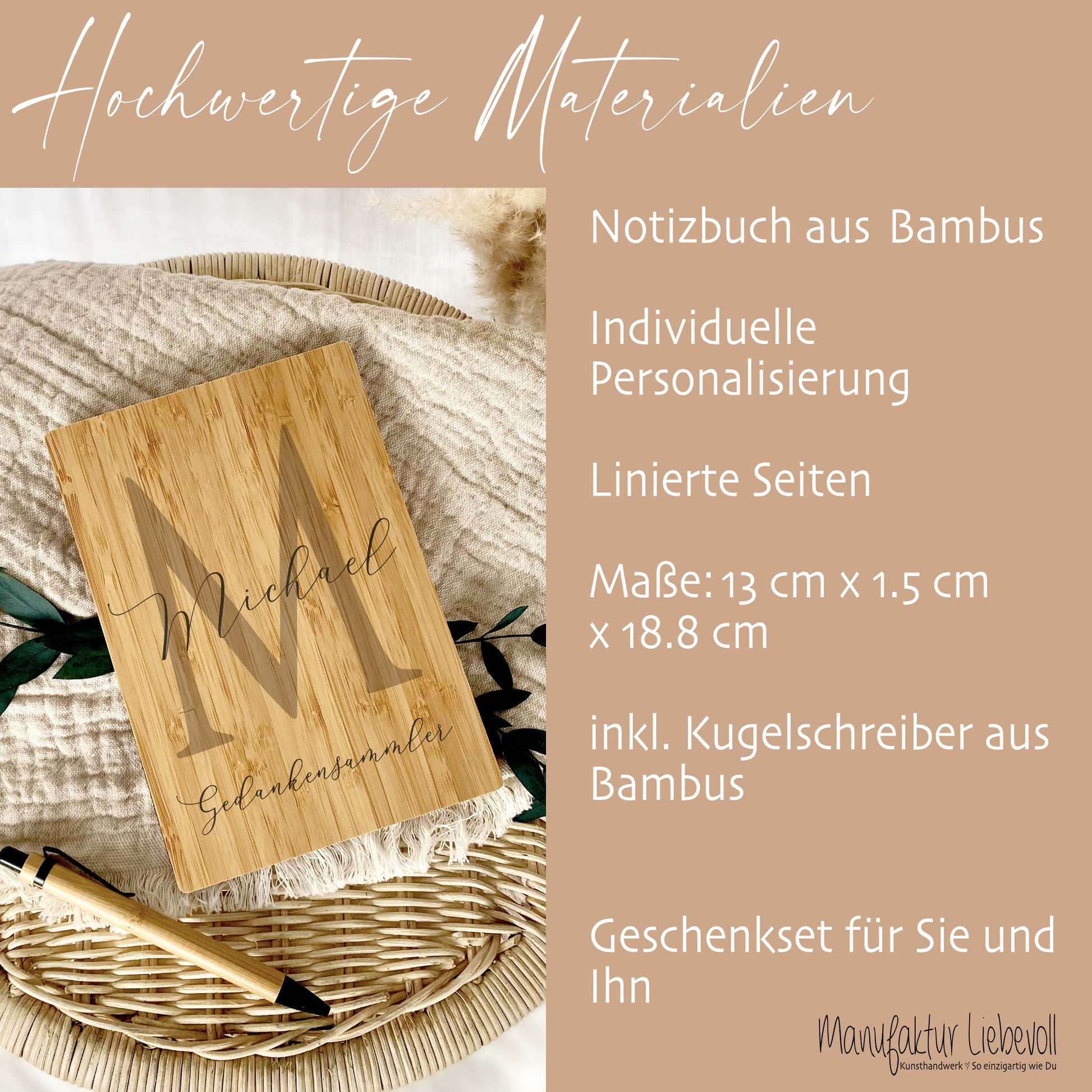 Notizbuch mit Namen als Geschenk