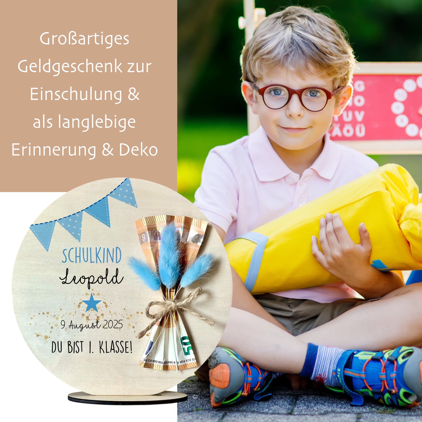 Einschulung Geschenk Einschulung Geld Geschenk Schulkind 2026 Einschulungsgeschenk Name Geschenke zum Schulanfang Mädchen Junge Einschulung
