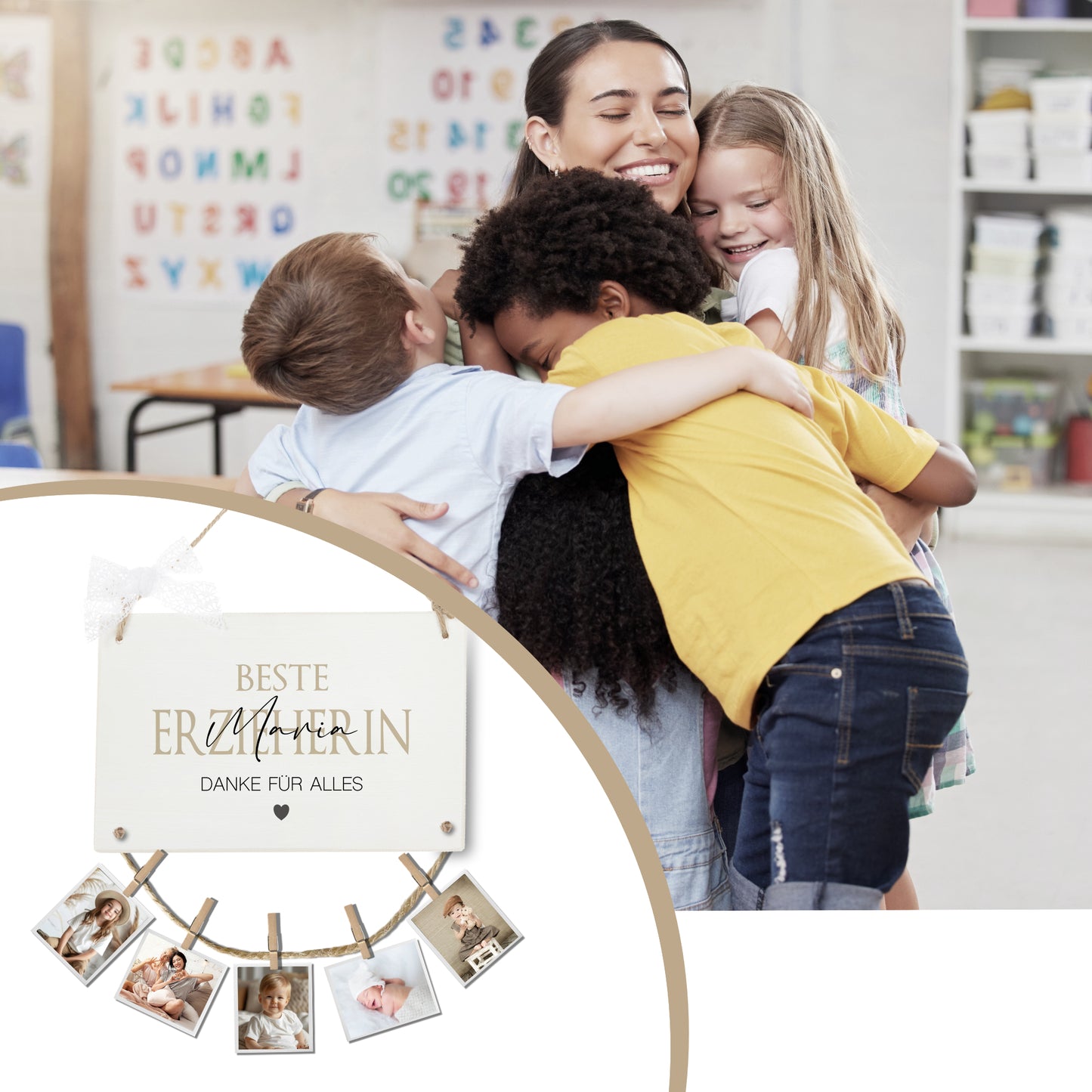 Fotogeschenk Erzieherin Geschenk Geburtstag Erzieher Namen Abschiedsgeschenk Kita Geburtstagsgeschenk