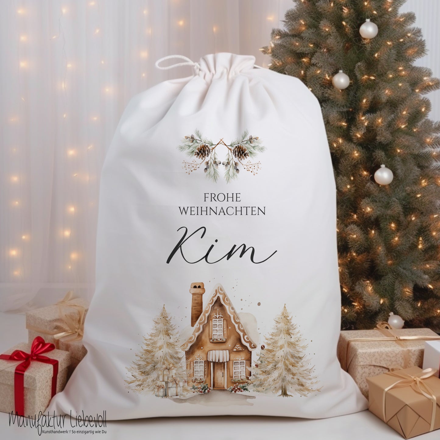 Personalisierter Geschenkesack zum Befüllen für Kinder und Erwachsene zu Weihnachten