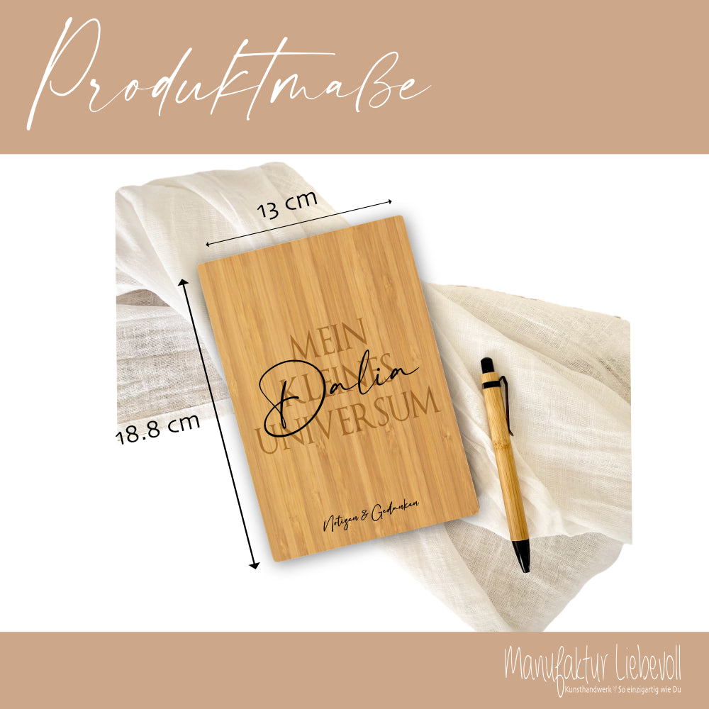 Notizbuch "Universum" Tagebuch mit Namen A5 Journal Mädchen Frauen Männer Geschenk Schreibheft Journal Notizen Gedanken