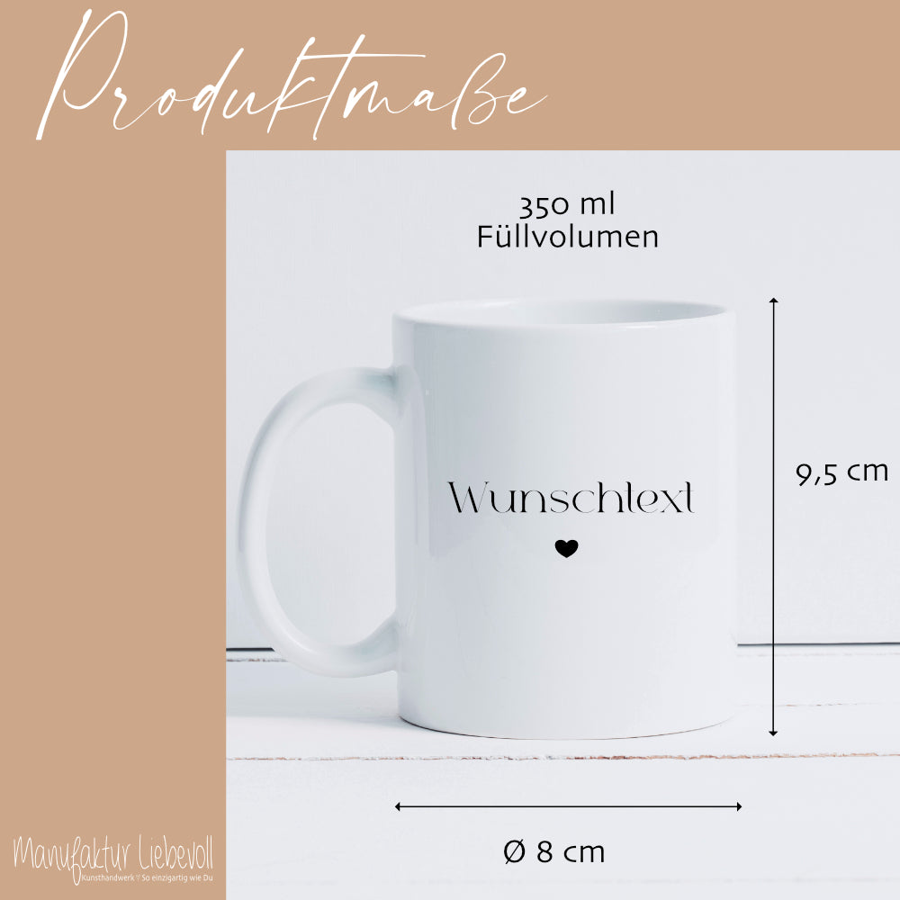 Tasse mit Wunschtext und Namen aus Keramik | in 5 Farben erhältlich