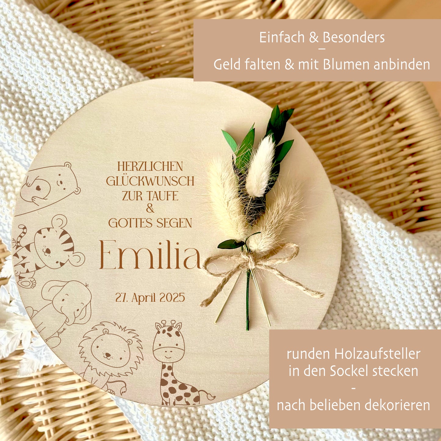 Geldgeschenk Taufe Taufgeschenk personalisiert Geldgeschenk zur Taufe mit Namen Spruch & Datum Baby Taufgeschenk Mädchen Jungen Babygeschenk