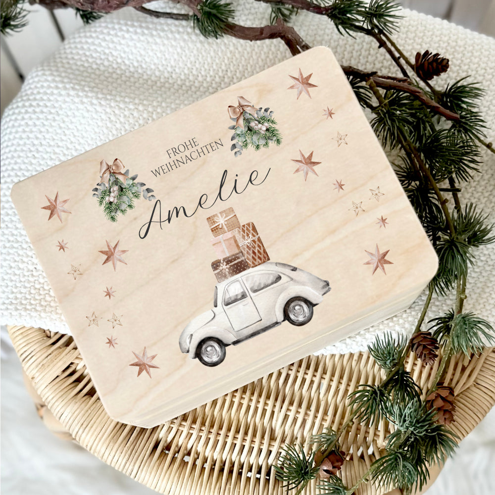 Weihnachten Personalisiert Holzbox Geschenk Frohe Weihnachten Holzkiste Personalisierte Heiligabend Box Weihnachtsbox Geschenkverpackung