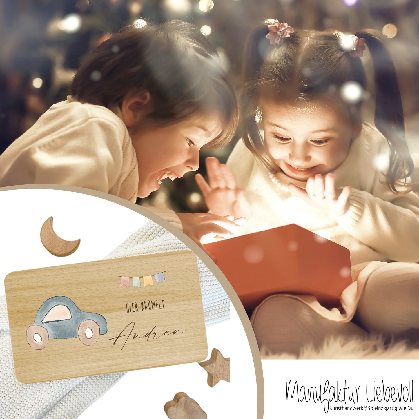 Frühstücksbrett personalisiertes Babygeschenk Geburt Taufe Baby Taufgeschenk Schneidebrett mit Namen| Große Motivauswahl