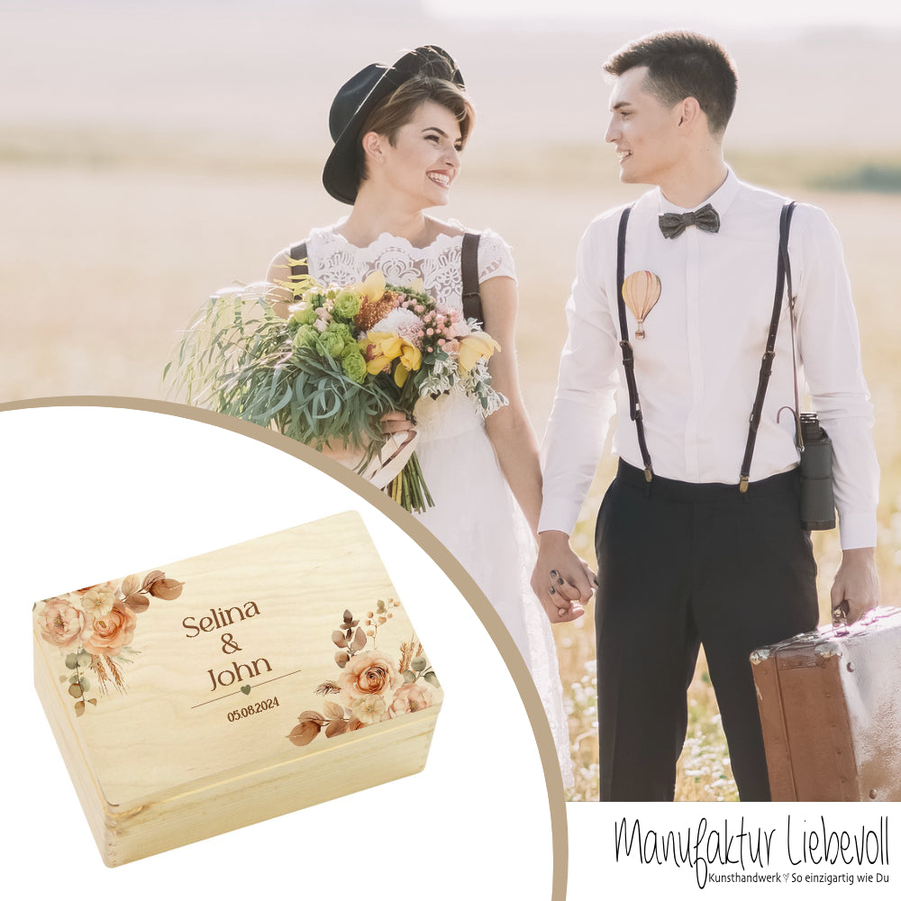 Erinnerungskiste Hochzeitsgeschenk Personalisiert Erinnerungsbox Holzkiste Geldgeschenk Hochzeit Geschenk